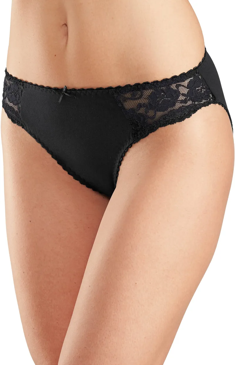 petite fleur by Lascana Jazz-Pants Slips schwarz, weiß, Schwarz, weiß, – Produktbild 3 von 3