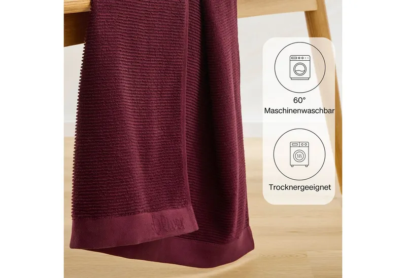s.Oliver s.Oliver Saunatuch s. Oliver Saunatuch, Walkfrottier (1-St), weich & saugstark, Rot, – Produktbild 4 von 4