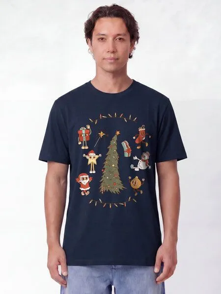 watapparel watapparel T-Shirt Unisex Christmas 2024, French navy, – Produktbild 2 von 2