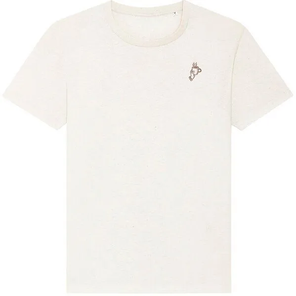 Kultgut Kultgut Artdesign - Shirt aus recycelter Biobaumwolle / Caffé, Natur, – Produktbild 1 von 4
