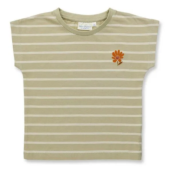 Sense Organics sense-organics Shirt Dora von Sense Organics, Schilfgrün/geringelt, – Produktbild 1 von 4