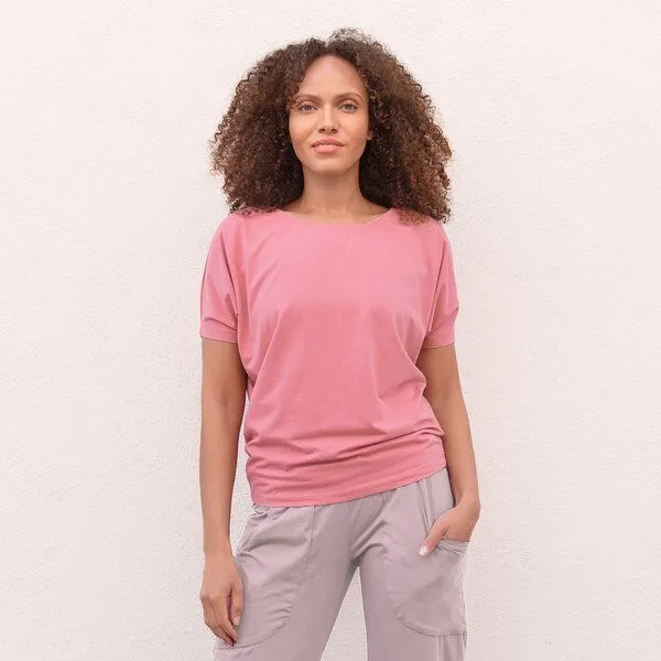 Jaya Jaya MARIA- Damen - lockeres Shirt für Yoga und Freizeit, Decorose/rosa, – Produktbild 1 von 2