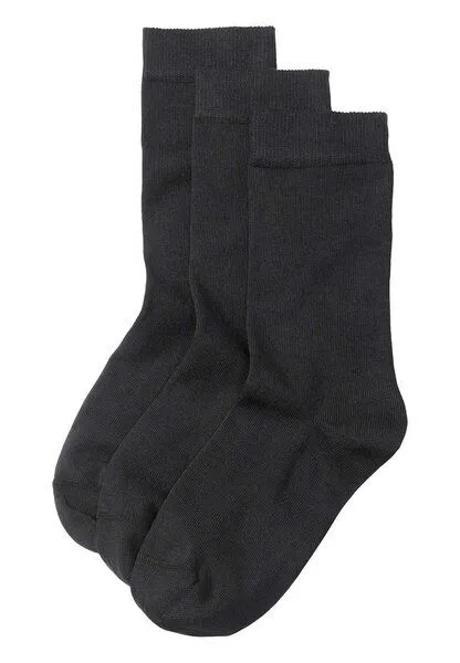 hessnatur hessnatur Damen-Socke im 3er-Pack aus Bio-Baumwolle, Schwarz, – Produktbild 2 von 2