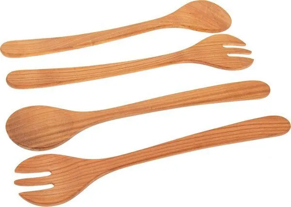 ReineNatur ReineNatur Salatbesteck aus Kirschholz geölt 35 cm – Produktbild 2 von 2