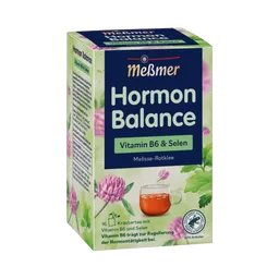 Meßmer Meßmer Hormon Balance Melisse-Rotklee, Vitamin B6 & Selen, Kräutertee, Teebeutel im Kuvert, 2. Entnahmefach/displaytauglich, 32g – Produktbild 1 von 1