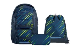 Coocazoo Coocazoo Schulranzen Schulrucksack-Set PORTER, Fast Lime 3-teilig (3-teilig), ergonomisch, Körpergröße: 135 - 180 cm, Easy-Grow-System – Produktbild 1 von 1