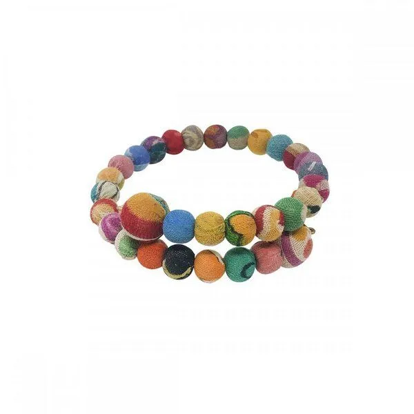 Worldfinds Worldfinds Kantha Armband Overlap, Bunt, – Produktbild 2 von 2