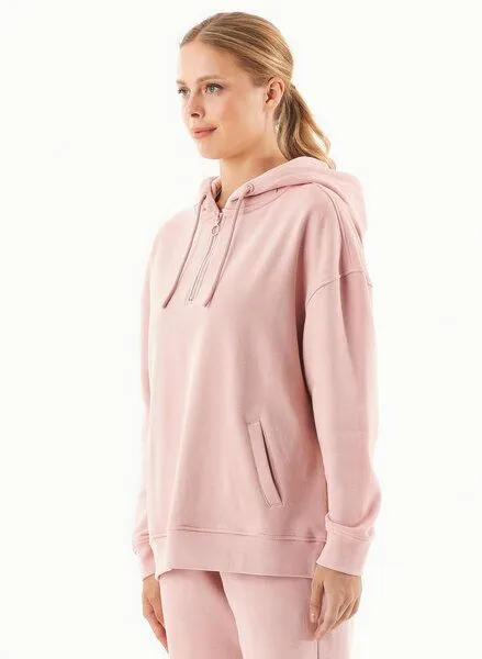 ORGANICATION ORGANICATION Sweathoodie aus Bio-Baumwolle, Rosa(dusty pink), – Produktbild 3 von 4