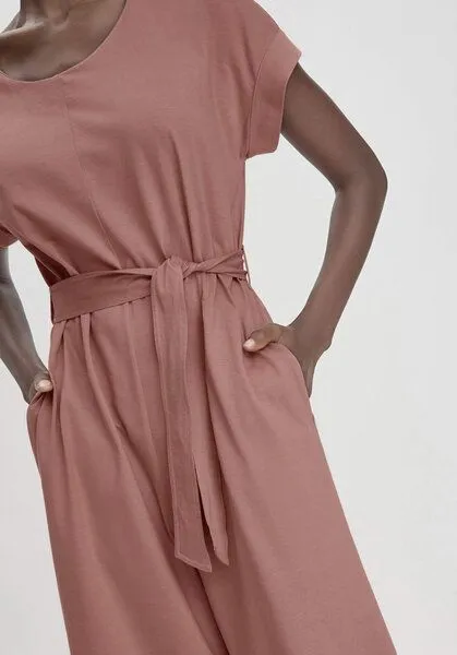hessnatur hessnatur Jersey Jumpsuit Oversize aus reiner Bio-Baumwolle, Rosenholz, – Produktbild 2 von 4