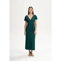 MELA V-Neck Kleid lang Style SHREOSHI | von MELA | Fairtrade & GOTS zertifiziert, Tiefsee, – Produktbild 1 von 1