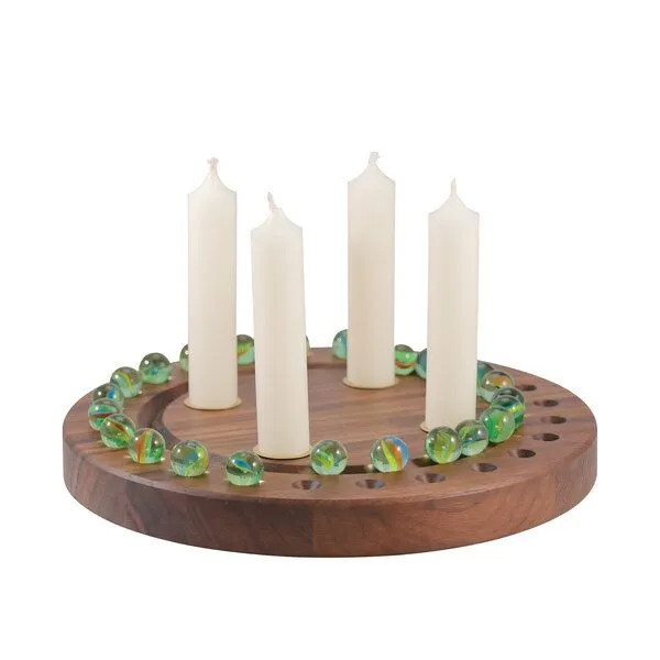 klotzaufklotz klotzaufklotz Adventskalender und Adventskranz für Stabkerzen, Transparent, – Produktbild 2 von 5