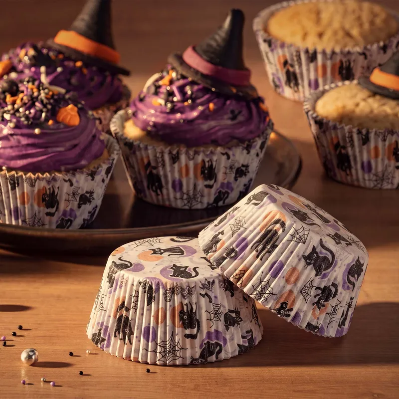 ZENKER Zenker Happy Halloween Baking Muffinförmchen Katze, 50 St. – Produktbild 2 von 2