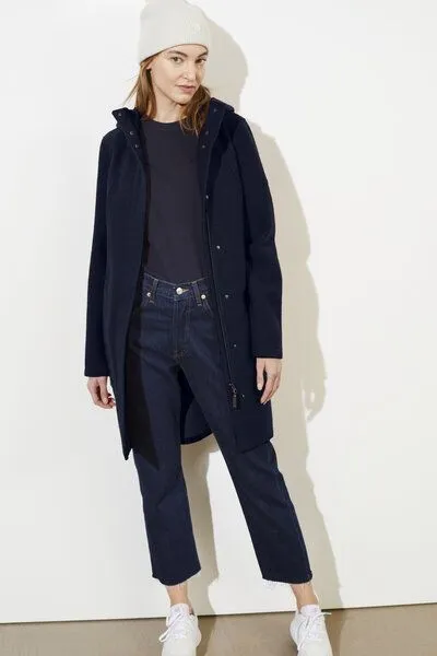 LangerChen Woll-Mantel Modell: Risana, Navy, – Produktbild 3 von 5