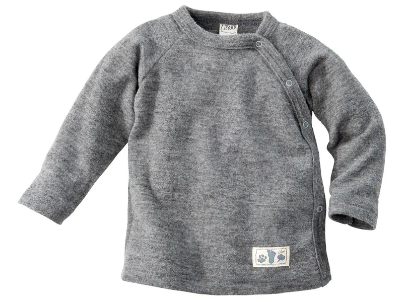 Lilano Lilano Baby Jacke Wolle Seide melange-grau Gr.56, Grau, – Produktbild 2 von 2