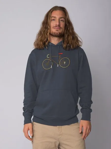 watapparel watapparel Hoodie Unisex Fahrrad, India ink grey, – Produktbild 1 von 3
