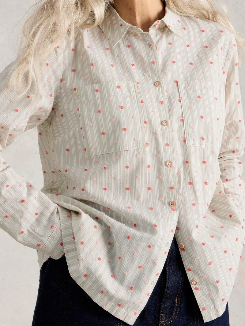 White Stuff Bluse Sophie aus Bio-Baumwolle - 44, Grün multi, – Produktbild 3 von 4