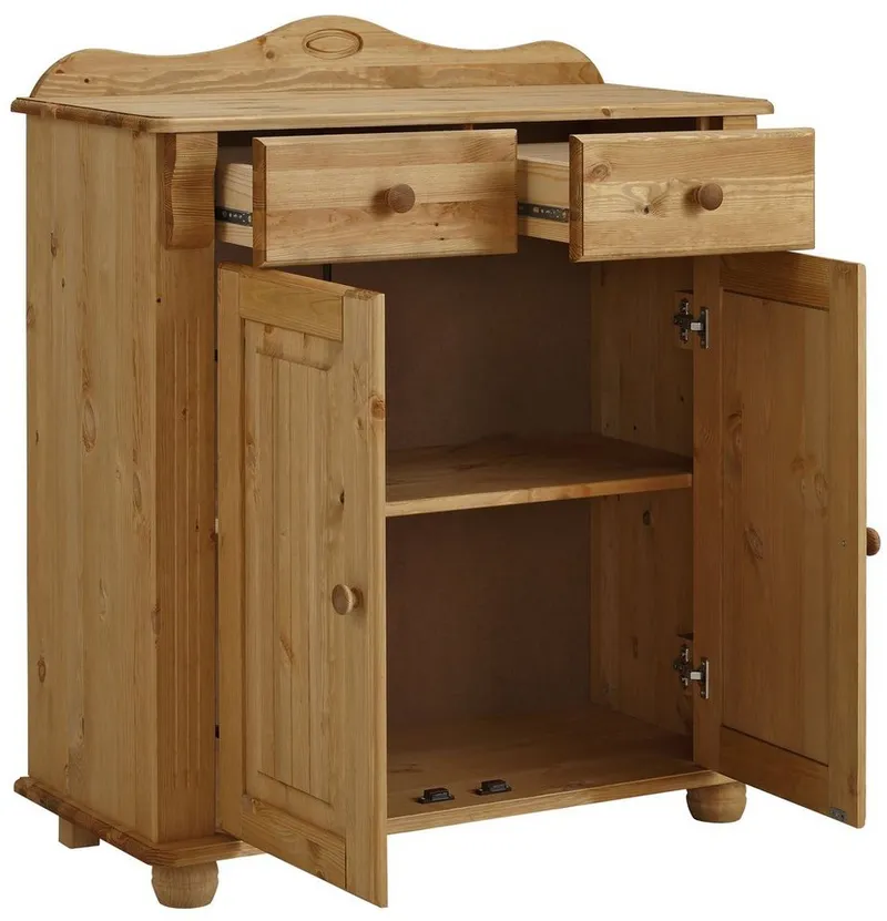 OTTO home Kombikommode Adele, aus massiver Kiefer, 92cm breit, Beige, – Produktbild 5 von 5