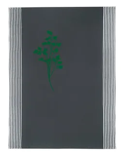 Hirschkind Hirschkind Bio- & Fair-Trade-Geschirrtuch 'Petersilie' grau-weiß – Produktbild 1 von 1