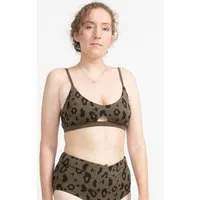 boochen boochen Bikini Top Diani - Wendbares Surf Bikini-Oberteil - Print, Green leopard (khaki), – Produktbild 1 von 1