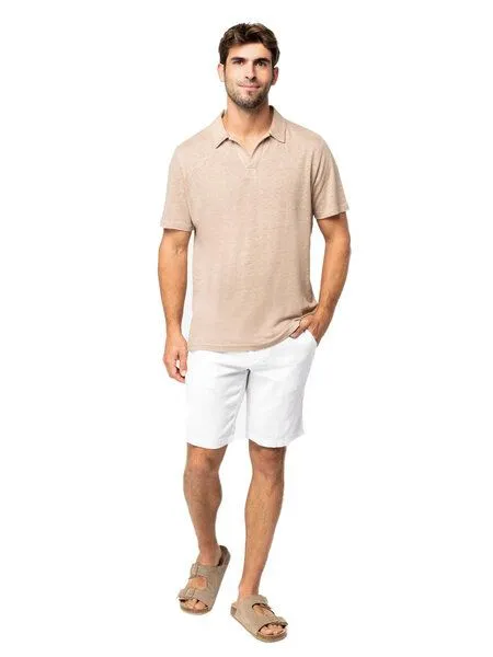 YTWOO YTWOO Herren Bermuda-Shorts aus 100% Leinen, Natural, – Produktbild 2 von 3