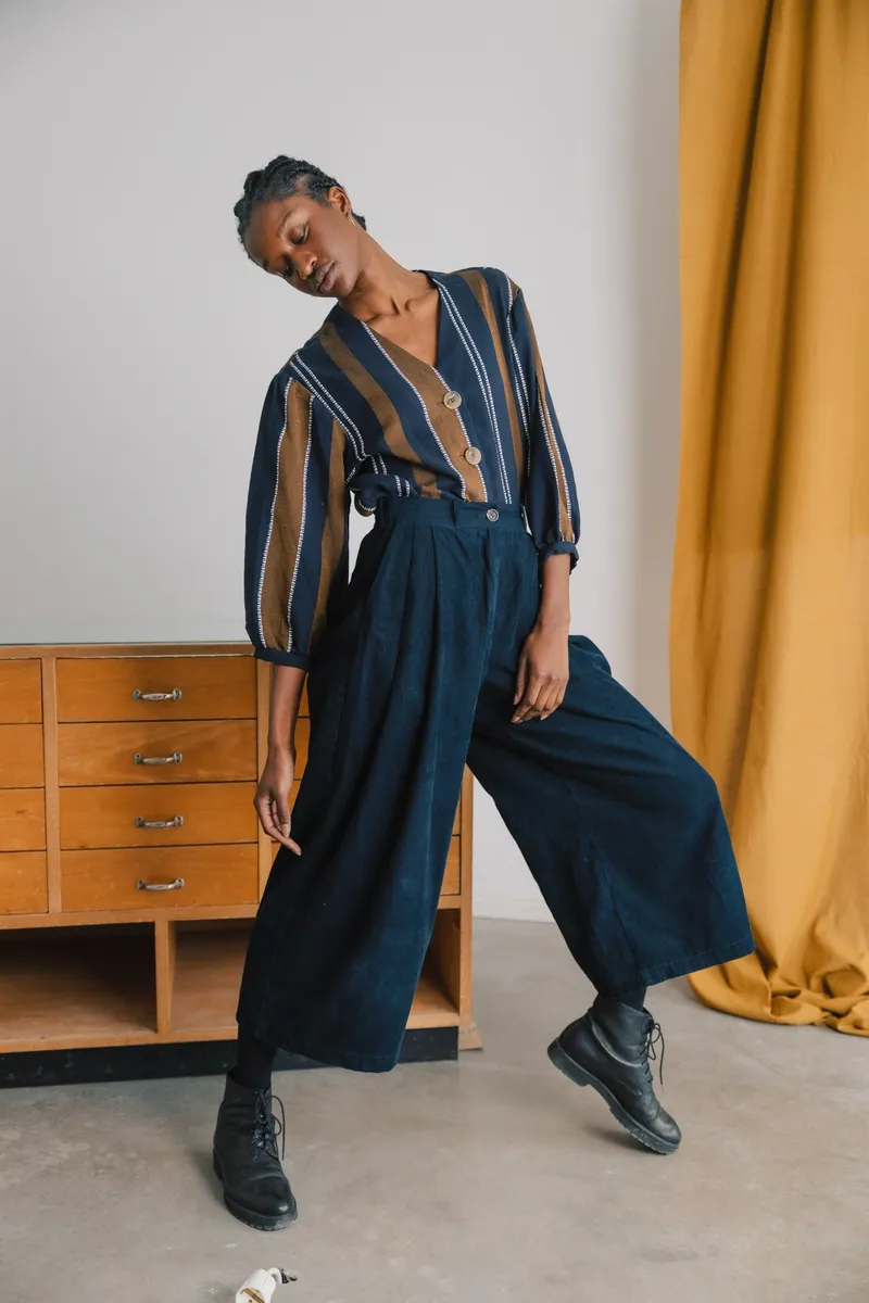 Jyoti - Fair Works Jyoti - Fair Works Damen vegan Culotte Awasi Nachtblau, Extra dunkelblau, – Produktbild 1 von 2