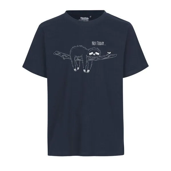 HANDGEDRUCKT HANDGEDRUCKT "Not Today..." Unisex T-Shirt, Navy, – Produktbild 1 von 2