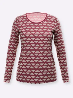 Witt Ringelshirt bordeaux-sand-bedruckt – Produktbild 1 von 1