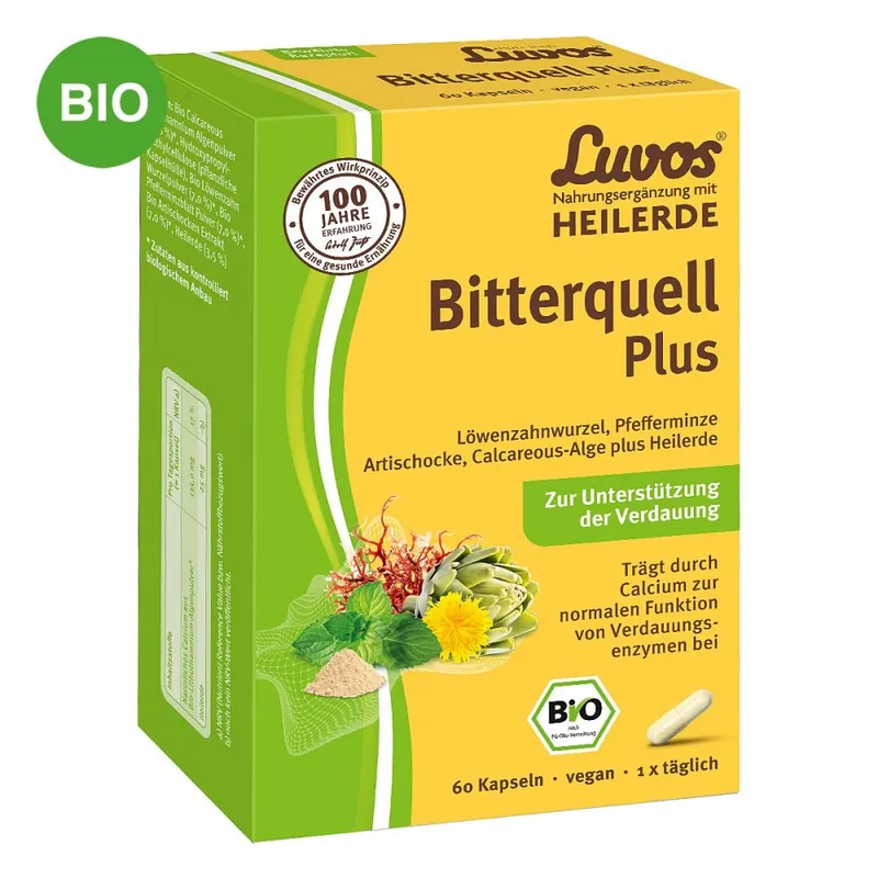 Luvos Luvos Heilerde-Kapseln "Bitterquell Plus", 44 g (60 Kapseln) – Produktbild 2 von 3