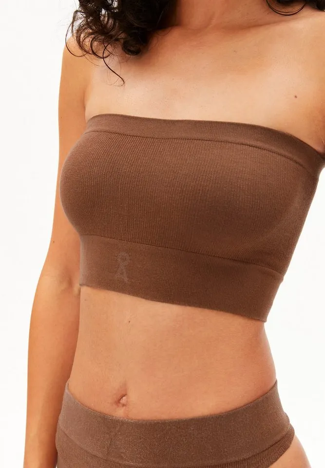 ARMEDANGELS ARMEDANGELS Bügelloser BH BANDEAUAA SEAMAALA Bandeau aus TENCEL™ Lyocell Mix (Fitted), Braun, – Produktbild 3 von 5