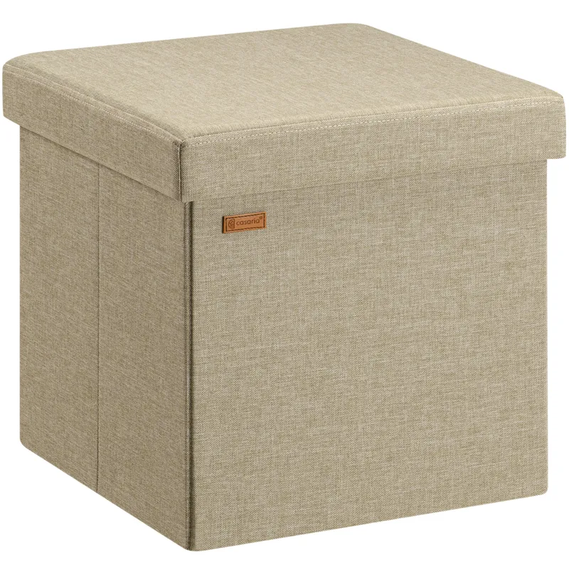 Casaria® Sitzhocker Beige 38x38x38cm faltbar – Produktbild 1 von 2