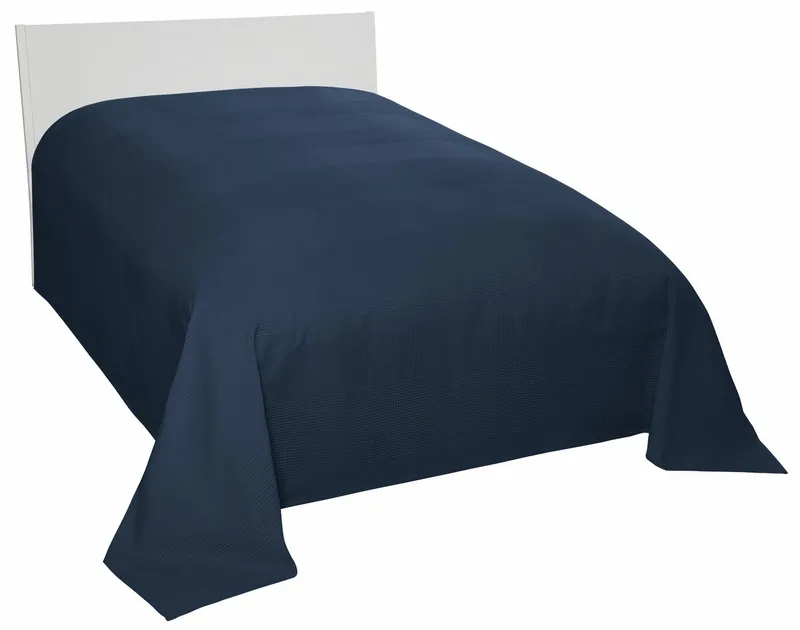 OTTO home Tagesdecke Mira, leichte Tagesdecke aus 100% Baumwolle, uni Überwurf, ohne Füllung, Blau, – Produktbild 6 von 6
