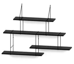Hausen Hausen Wandregal LINK shelf set 2 black / black – Produktbild 1 von 1