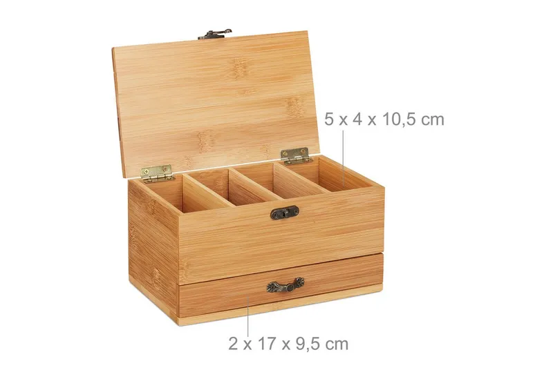 RELAXDAYS RELAXDAYS Nähkästchen Bambus (1 St), Braun, – Produktbild 5 von 5