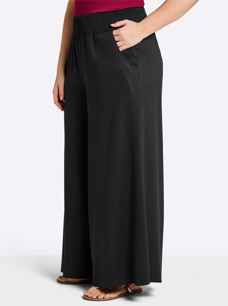sheego Schlupfhose schwarz, Schwarz, – Produktbild 1 von 2