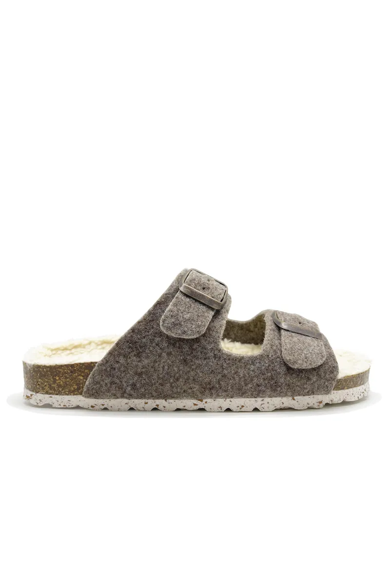 thies thies Damen vegan Hausschuhe Plüsch Hellgrau, Hellgrau, – Produktbild 1 von 2
