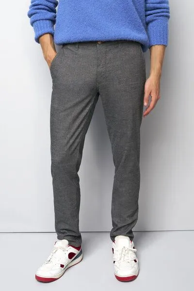 M 5 BY MEYER M 5 BY MEYER Sportliche Chino im Wool Look, Grau (mid grey), – Produktbild 5 von 8