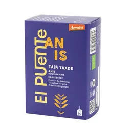 El Puente El Puente Demeter Bio-Kräutertee-Beutel Anis | Fair Trade | Bio-zertifiziert | Vegan | Glutenfrei – Produktbild 1 von 1