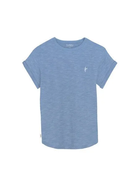 FUXBAU FUXBAU Frauen fux Azul T-Shirt - blau meliert, Blau, – Produktbild 2 von 3