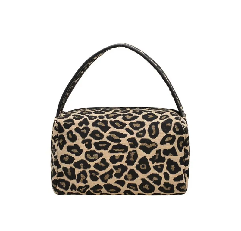 Agger Kulturbeutel Kosmetiktasche für Damen,Make-up-Tasche, tragbare (4-tlg), tragbare Kosmetiktasche mit Leopardenmuster,Waschbeutel, Beautycase – Produktbild 3 von 5
