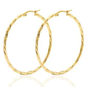 ELEKTROPULLI Creolen in 50mm von Elektropulli, Gold, – Produktbild 2 von 4