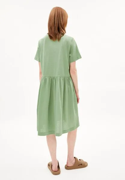 ARMEDANGELS ARMEDANGELS FELIAA MERCERIZED - Damen Jerseykleid aus Bio-Baumwolle, Smith green, – Produktbild 2 von 4