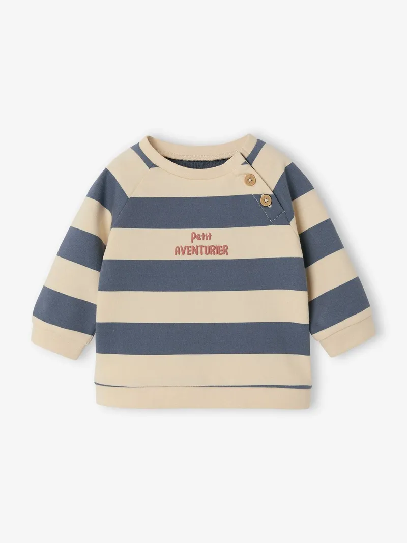 Vertbaudet Baby Sweatshirt, Graublau, – Produktbild 1 von 3