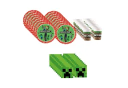 Procos Einweggeschirr-Set Minecraft Partygeschirr Set 52-tlg Kindergeburtstag Zocker Teller, 16 Personen – Produktbild 1 von 1