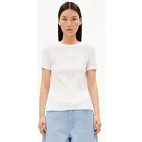 ARMEDANGELS ARMEDANGELS POINTELLE Damen T-Shirt aus 100% Bio-Baumwolle, White, – Produktbild 1 von 1