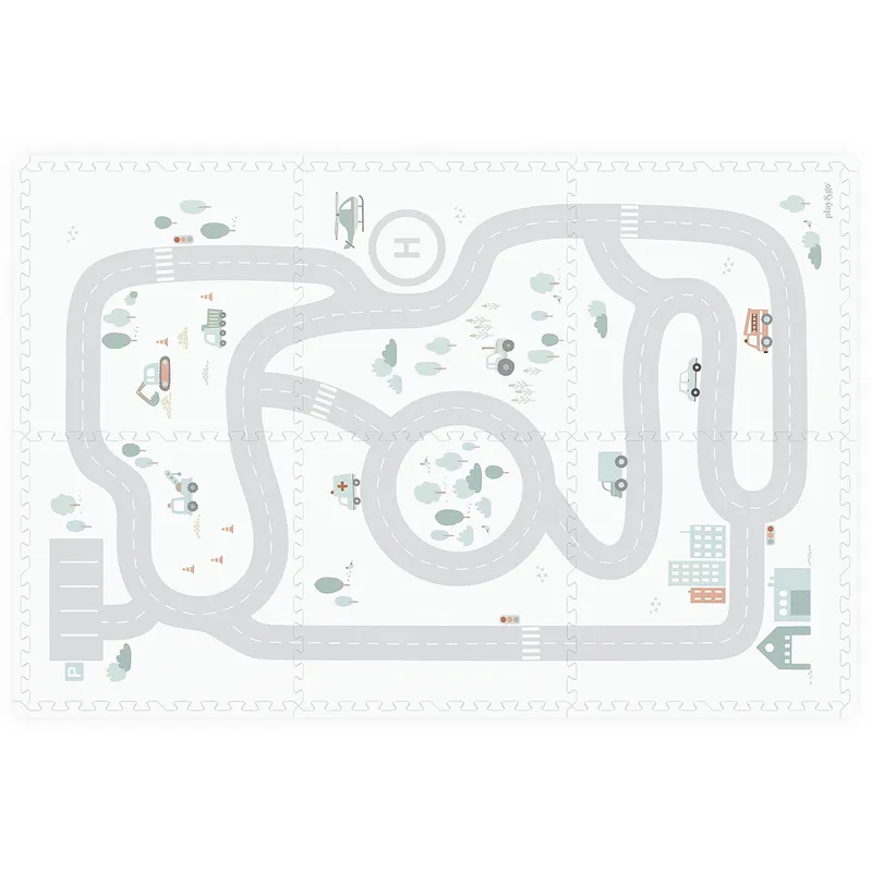 play&go Play&Go Spielteppich Puzzle EEVAA 120x180 - Road, Road, – Produktbild 1 von 1