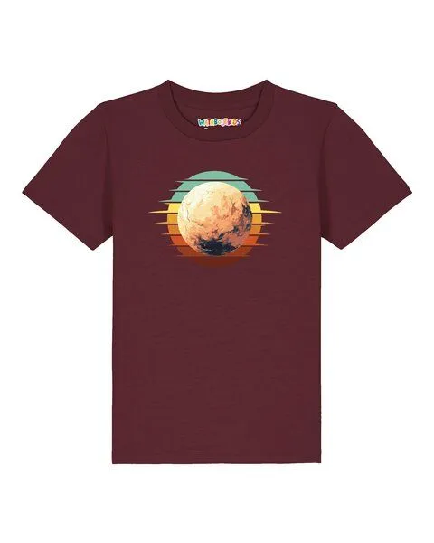 watabout.kids watabout.kids T-Shirt Kinder Pluto Retro Sunset, Burgundy, – Produktbild 1 von 2