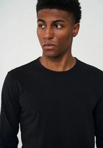 recolution Herren Slub Longsleeve aus Bio-Baumwolle - MACA - recolution, Schwarz, – Produktbild 3 von 4