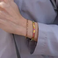 juni juni Schimmerndes Armband "City Lights" - orange / pink – Produktbild 1 von 1