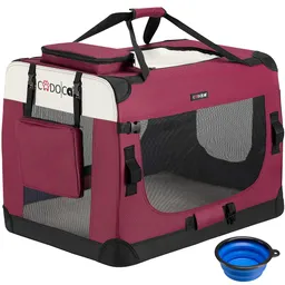 Casaria® Casaria Cadoca Tiertransportbox L 70x52x50cm dunkelrot – Produktbild 1 von 1