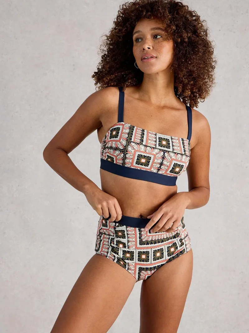 White Stuff Bikinitop Verity - 42, Marineblau multi, – Produktbild 1 von 4